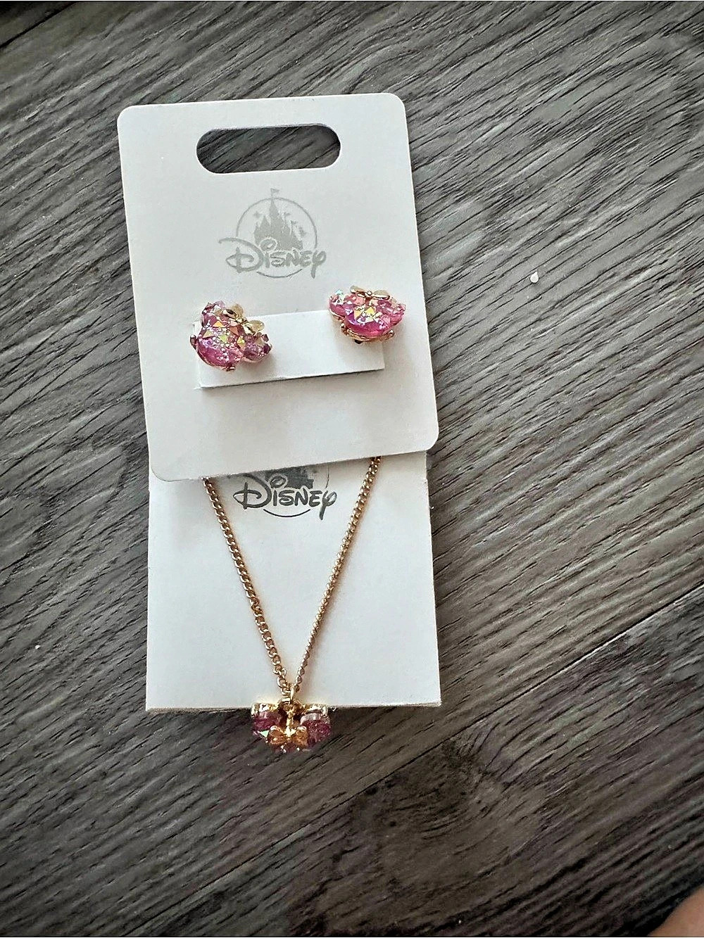Disney Pink & Gold Jewelry Set NWT